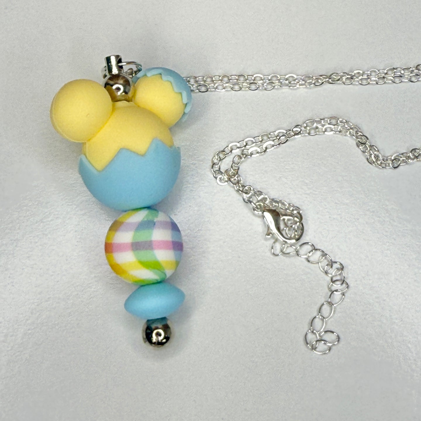 Blue Mouse Egg Necklace